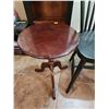 Image 2 : Antique Kitchen Chair & Bombay Company Tea Table (22" H x 14" Diameter)