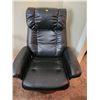 Image 1 : Black Leather Glider Chair (40" H x 31" L)