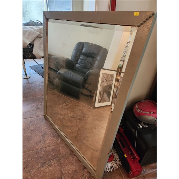 Large Decorative Antique Mirror (44"H x 38"L)
