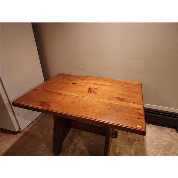 Wooden Accent Table (42"W, 30"L, 30"H)