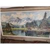 Image 1 : Original Artwork of Mountain Scene by Stolberg (56"W, 32"L)