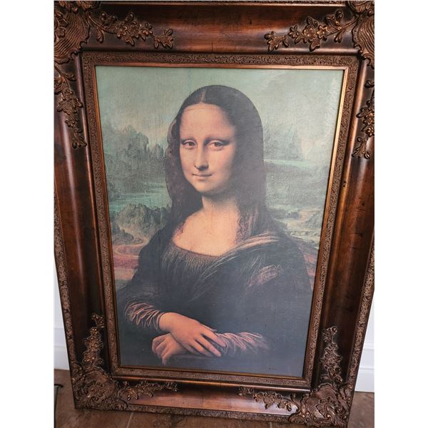 Framed "Mona Lisa" Reproduction Print (48"L, 35"W)