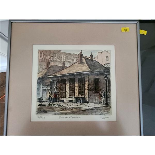 Numbered Print (160/ 250) "Bourbon and Dumaine" by Miller (14"W, 13"L)