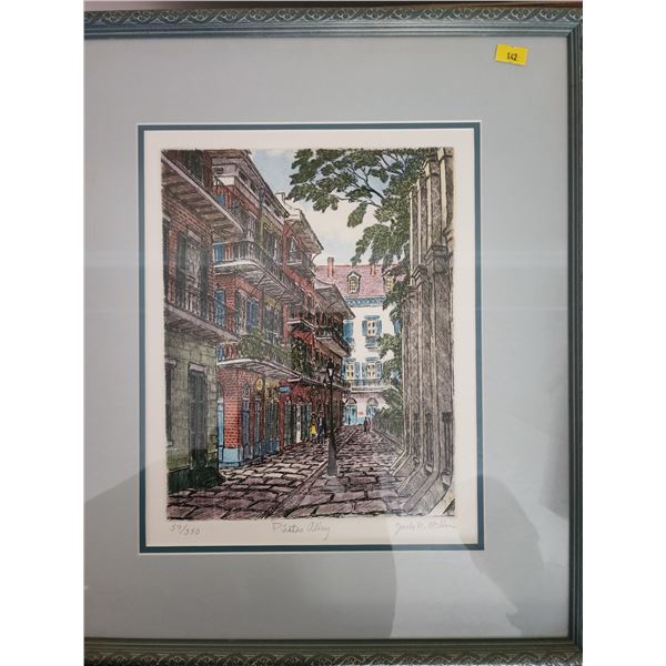 Numbered Print (59/ 250) "Pirate's Alley" by Jack R Miller (18"L, 16"W)