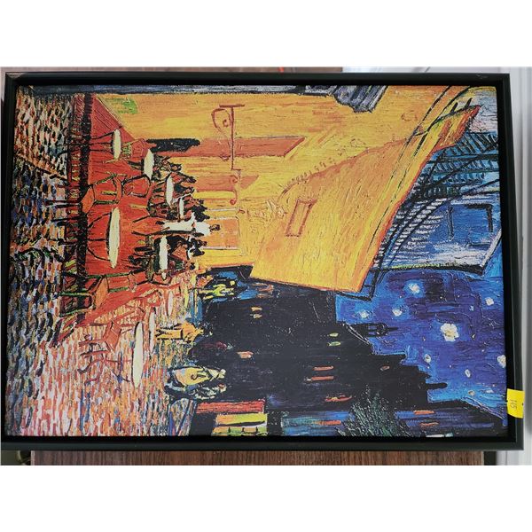 Print on Canvas Van Gogh "Cafe terrace at Night" Reproduction (18"L, 13"W)