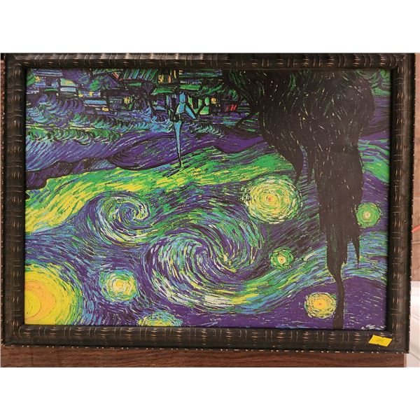 Print on Canvas "Starry Night" Reproduction (18"W, 14"L)