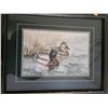 Image 1 : Janice Keirstead Watercolor of 2 Ducks Framed in Glass (23"W, 18"L)