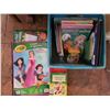 Image 1 : Bin of Children's Books and Coloring Books