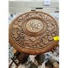 Image 2 : Mini Hand-Carved Ivory Inlaid Table (10"T) and Miscellaneous Vintage Decor