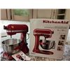 Image 1 : Kitchen Aid Red 6 Quart Stand Mixer and Vintage Cookie Cutter Collection