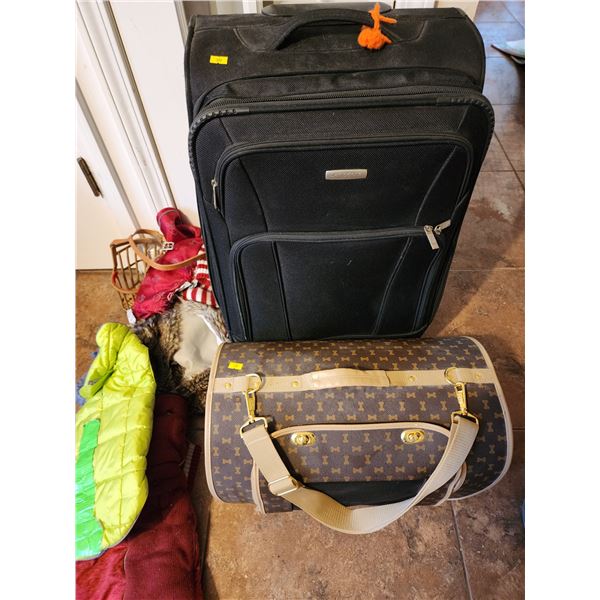Dog Carrier with Dog Coats and Rolling Suitcase