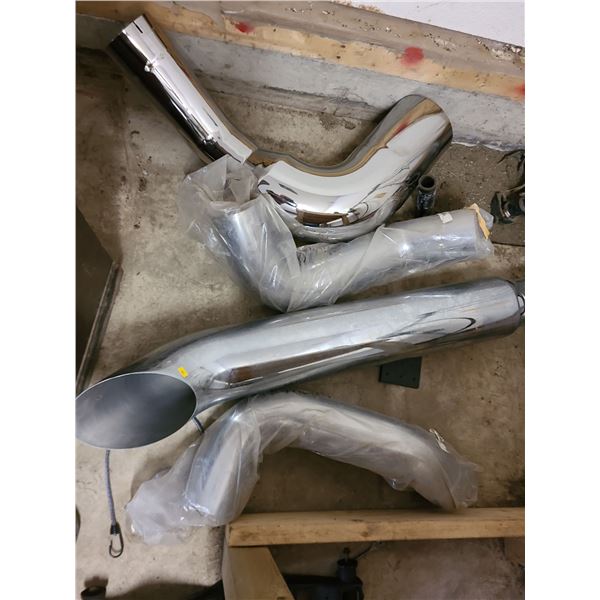 *** Chrome Exhaust Pipes X4 (various sizes, Longest 52"T)