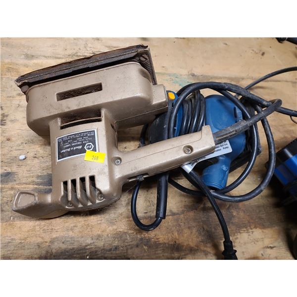 Set of 2 Electric Sanders, One is Black and Decker