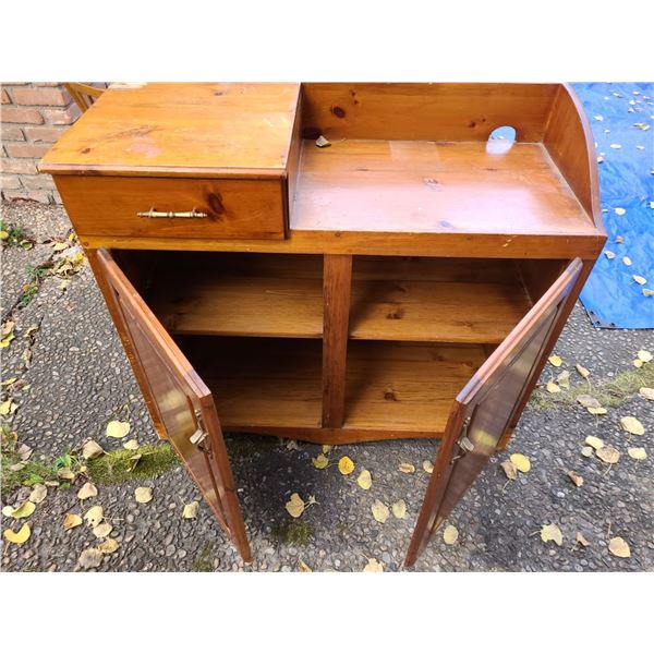 Wooden 2 Door Cabinet (40"W, 17"D, 35"T)