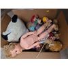 Image 2 : Box of Vintage Dolls and Stuffed Animals