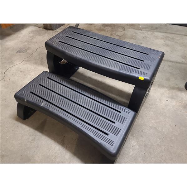 Sturdy Plastic 2 Step Garage Stairs