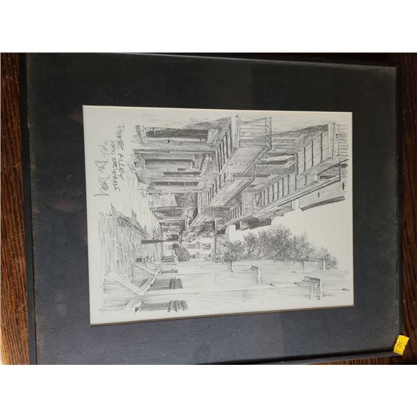 "Pirates Alley, New Orleans" by Don Davy Framed Artwork