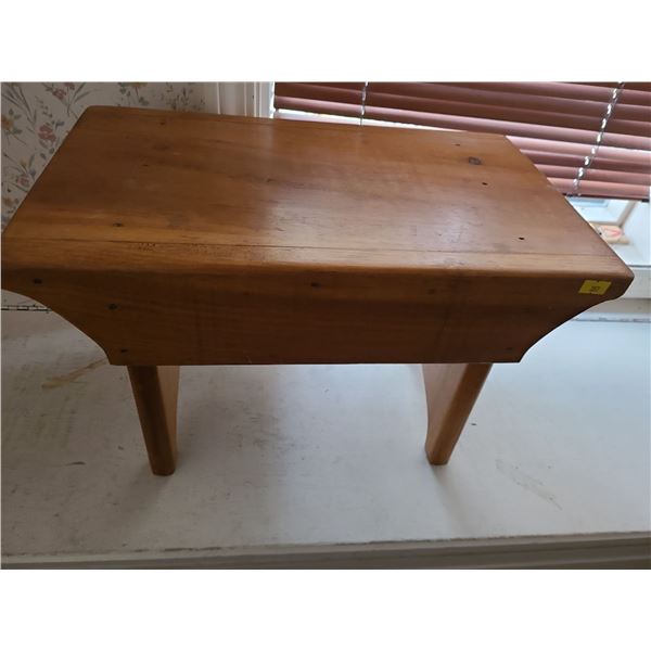Wooden Footstool (18"L, 11"W, 12"T)