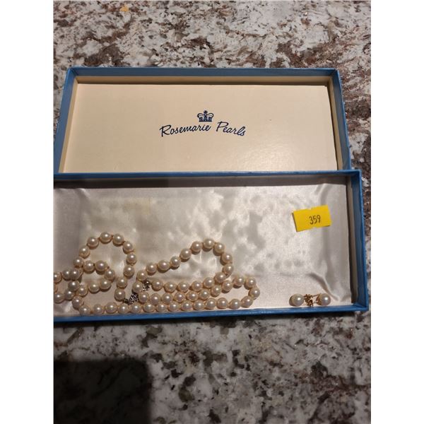 Rosemarie Pearl Necklace and Earrings