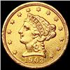 Image 1 : 1903 $2.50 Gold Quarter Eagle CLOSELY UNCIRCULATED