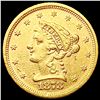 Image 1 : 1878-S $2.50 Gold Quarter Eagle CLOSELY UNCIRCULATED