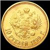 Image 2 : 1899 .2489oz Gold Russia 10 Roubles CLOSELY UNCIRCULATED