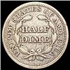 Image 2 : 1853 ARR Seated Liberty Half Dime CLOSELY UNCIRCULATED
