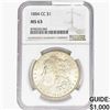 Image 1 : 1884-CC Morgan Silver Dollar NGC MS63