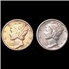 Image 1 : [2] 1928-D&1931 Mercury Dime HIGH GRADE