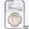 Image 1 : 1921 Silver Peace Dollar NGC AU58 High Relief