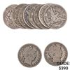 Image 1 : 1905-1915 Barber Half Dollar Lot [10 Coins]