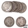 Image 1 : 1899-1912 Barber Half Dollar Lot [10 Coins]