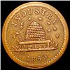 Image 1 : 1863 Beehive Ind. Patriotic Civ.War Token CLOSELY UNCIRCULATED
