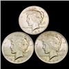 Image 1 : [3] 1924 Silver Peace Dollar CHOICE BU