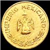 Image 2 : 1865 .017oz Gold Maximilian Mexico Token HIGH GRADE