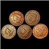 [5] 1820-1852 Varied Large Cents LIGHTLY CIRCULATED
