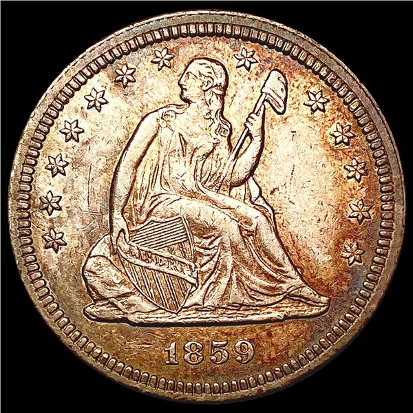 1859 Seated Liberty Quarter CHOICE AU