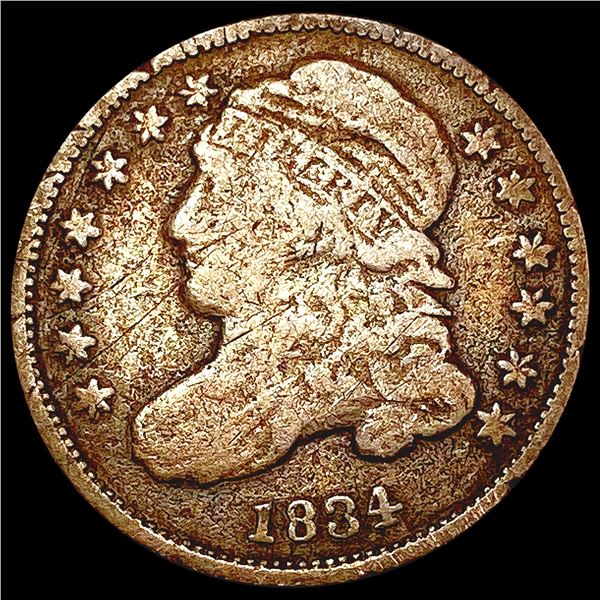 1834 Capped Bust Dime NICELY CIRCULATED