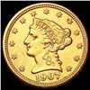 Image 1 : 1907 $2.50 Gold Quarter Eagle UNCIRCULATED