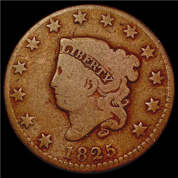 1825 Coronet Head Large Cent NICELY CIRCULATED