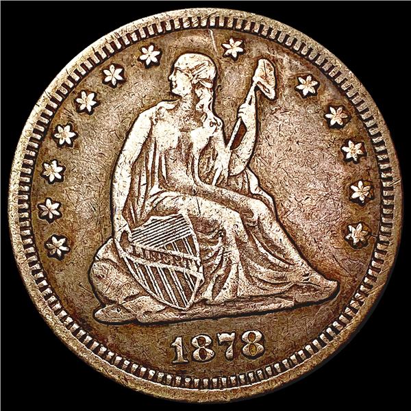 1878-CC Seated Liberty Quarter LIGHTLY CIRCULATED