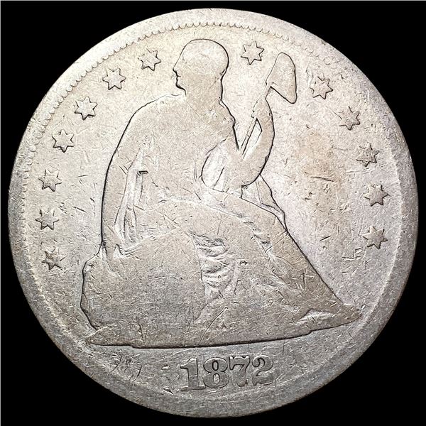 1872 Seated Liberty Dollar NICELY CIRCULATED