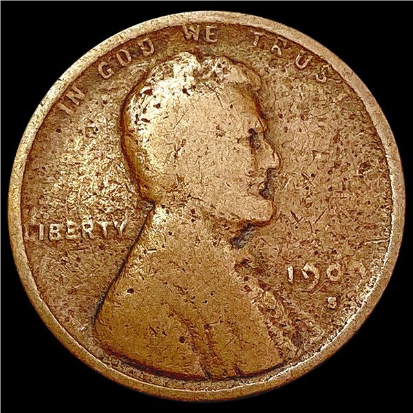 1909-S Wheat Cent NICELY CIRCULATED