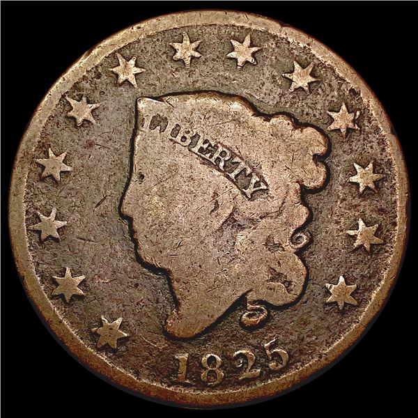 1825 Coronet Head Large Cent NICELY CIRCULATED