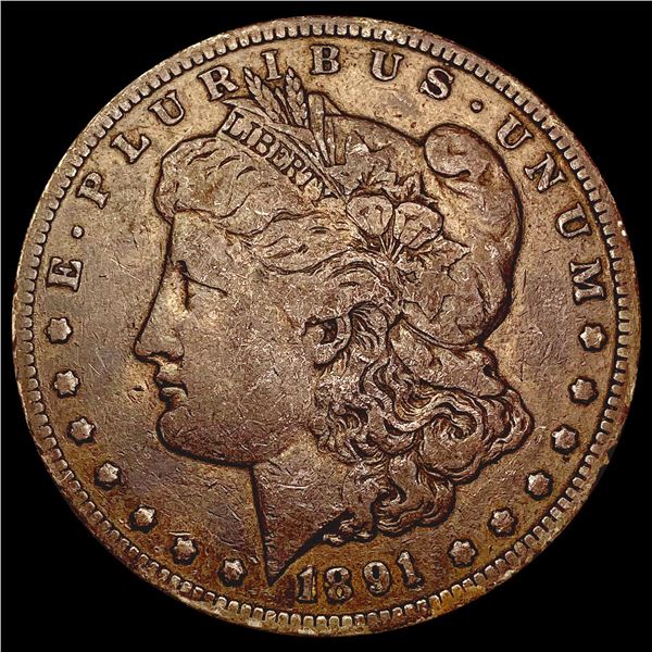 1891-CC Morgan Silver Dollar LIGHTLY CIRCULATED