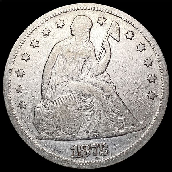 1872 Seated Liberty Dollar LIGHTLY CIRCULATED