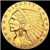 Image 1 : 1909 $2.50 Gold Quarter Eagle UNCIRCULATED