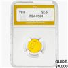 Image 1 : 1911 $2.50 Gold Quarter Eagle PGA MS64