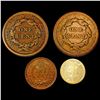 Image 2 : 1840-1904 Early US Copper and Silver Coinage [4 Coins] HIGH GRADE