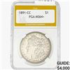 Image 1 : 1891-CC Morgan Silver Dollar PGA MS64+